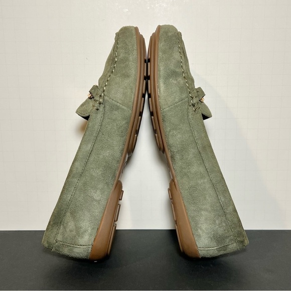 Womens COACH Olympia Green Suede Slip On Loafers / Size 6.5 Medium - Picture 6 of 10